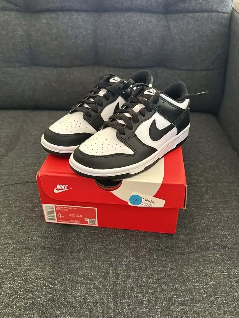 Nike Dunk Low Retro GS Panda Black White CW1590 100 Size 4Y